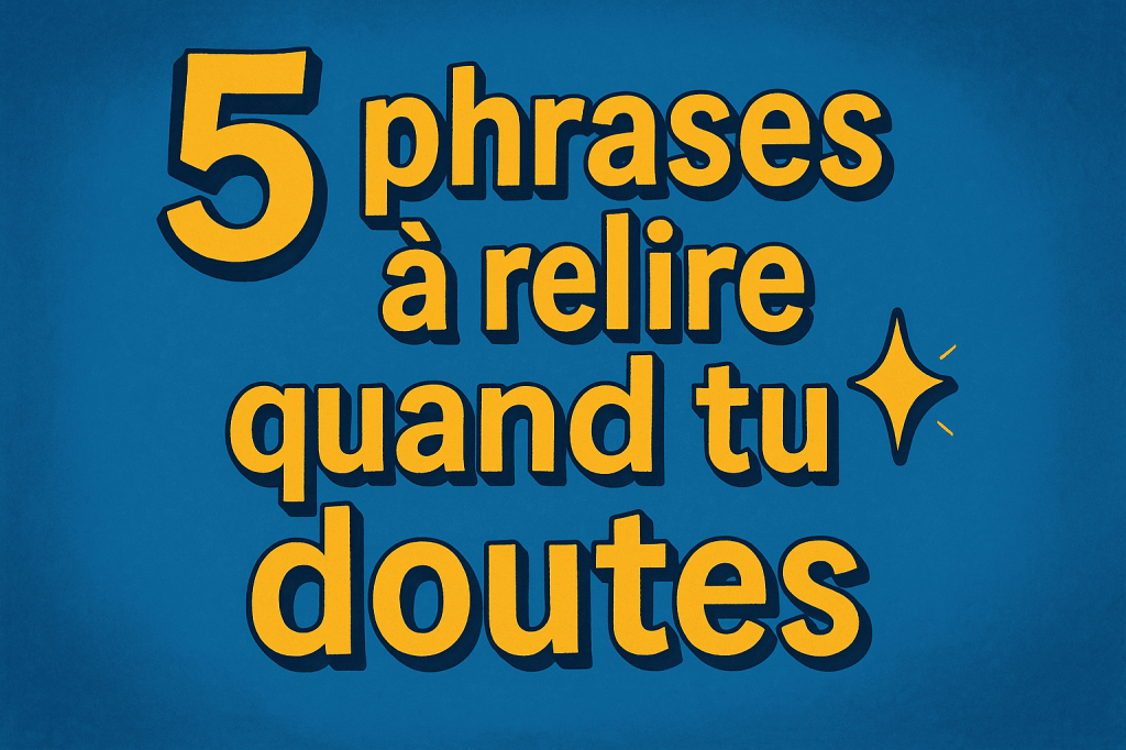 5 phrases inspirantes à relire quand tu&nbsp;doutes